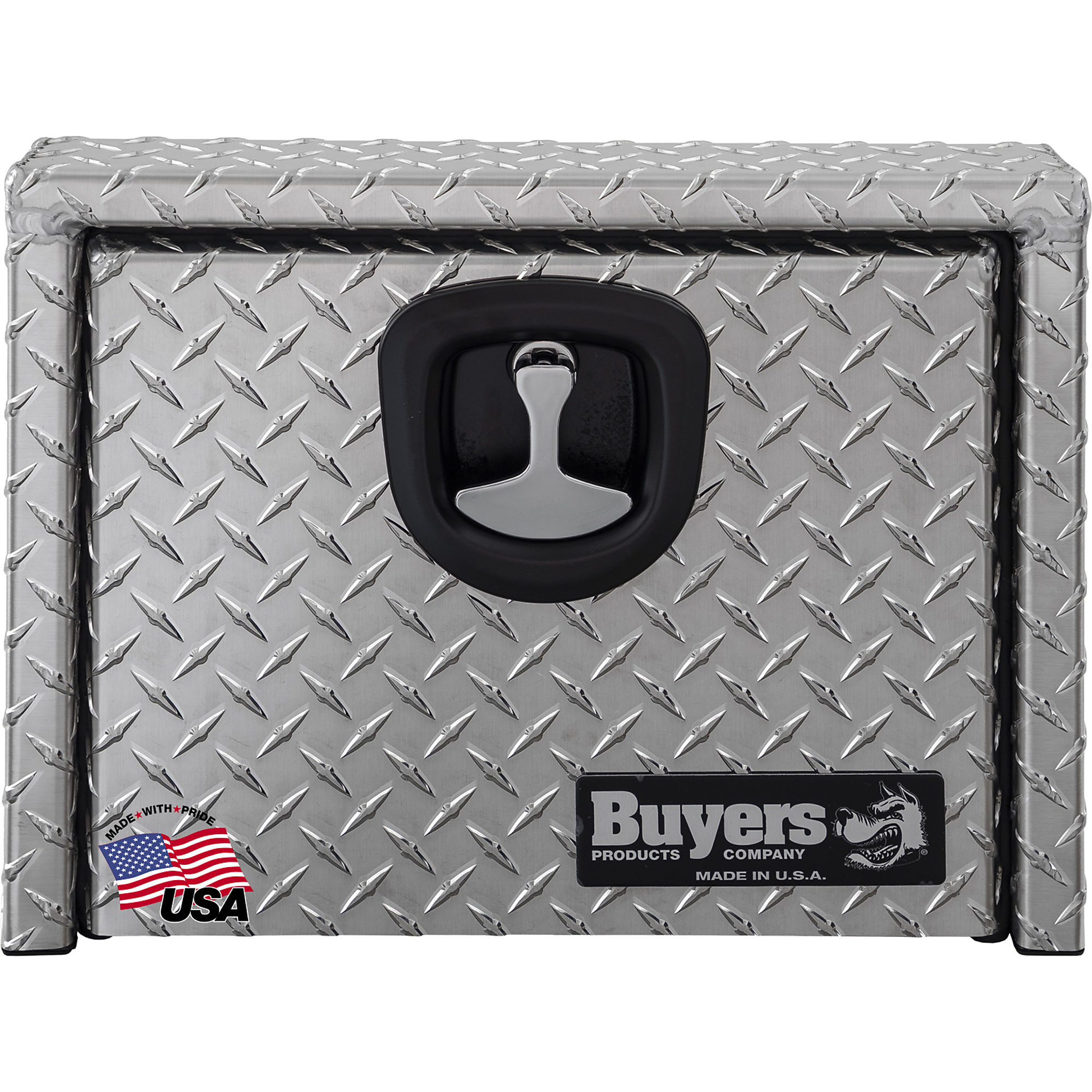 Buyers Products, 14/10.74x12x24 Aluminum Underbody Truck Box, Width 74 in, Material Aluminum, Color Finish Diamond Plate Silver, Model# 1705166